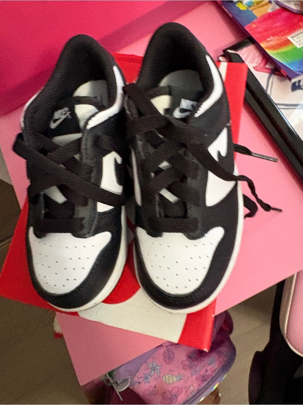Nike Black and White Kids' Low-Top Sneakers